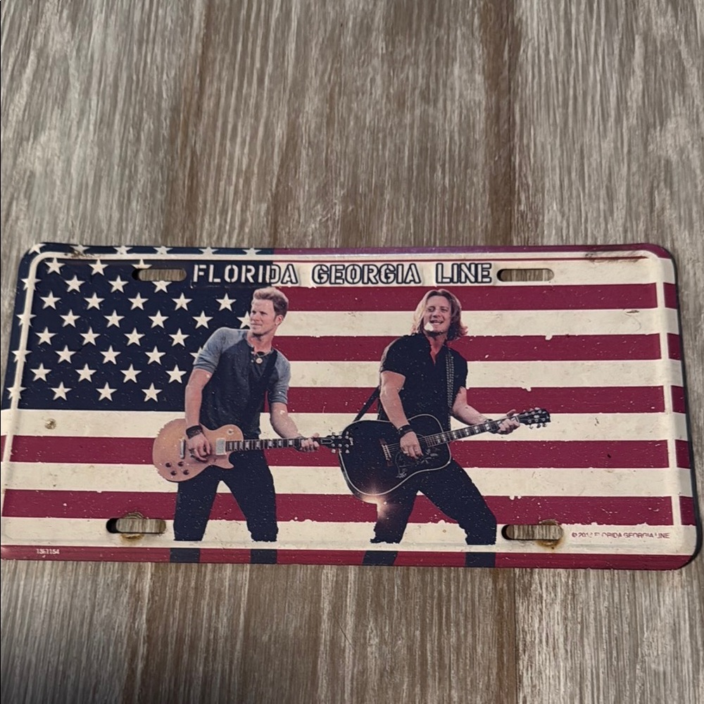 Florida Georgia Line Patriotic License Plate